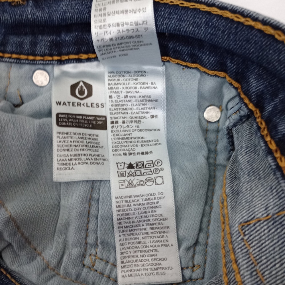 Levi's 511 Slim Jeans Men's Straight leg W29 L30‎ Blue Denim  Pocket Flaw - Picture 13 of 16